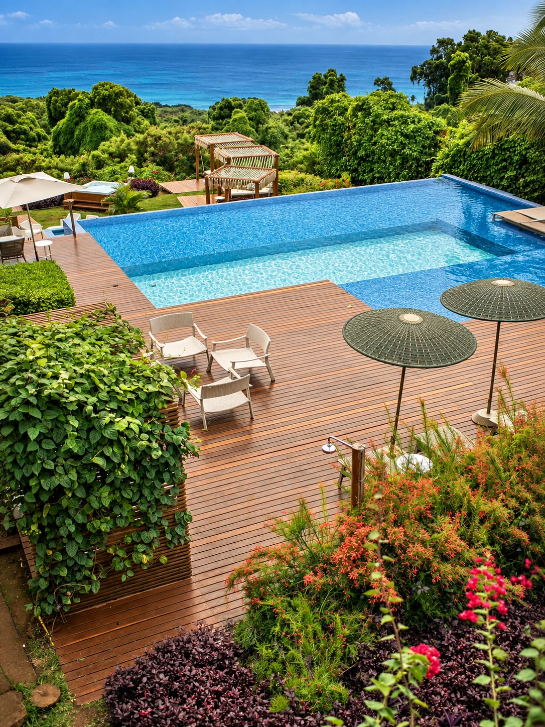 Morena infinity pool with views of the sea